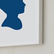 "Silhouette: Custom Print with Text" - Custom Print in Blueberry by Minted - Frame Close-up