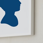 "Silhouette: Custom Print with Text" - Custom Print in Blueberry by Minted - Frame Close-up