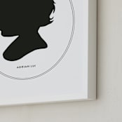 "Cameo Silhouette: Custom Print" - Custom Print in Black by Minted - Frame Close-up