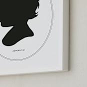 "Cameo Silhouette: Custom Print" - Custom Print in Black by Minted - Frame Close-up