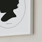 "Cameo Silhouette: Custom Print" - Custom Print in Black by Minted - Frame Close-up