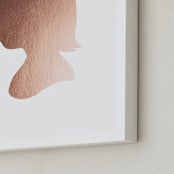 "Custom Silhouette Foil Art" - Custom Foil Print in Rose Gold by Minted - Frame Close-up