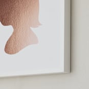 "Custom Silhouette Foil Art" - Custom Foil Print in Rose Gold by Minted - Frame Close-up