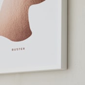 "Custom Pet Silhouette Foil Art" - Custom Foil Print in Rose Gold by Minted - Frame Close-up