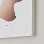 "Custom Pet Silhouette Foil Art" - Custom Foil Print in Rose Gold by Minted - Frame Close-up