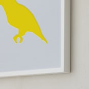 "Pet Silhouette: Custom Letterpress Print " - Custom Letterpress Print in Neon Yellow by Minted - Frame Close-up