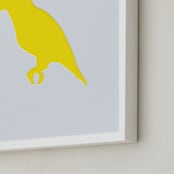 "Pet Silhouette: Custom Letterpress Print " - Custom Letterpress Print in Neon Yellow by Minted - Frame Close-up