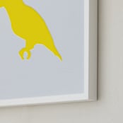 "Pet Silhouette: Custom Letterpress Print " - Custom Letterpress Print in Neon Yellow by Minted - Frame Close-up