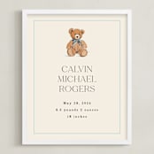 "Baby's Bear: Custom Print" - Custom Print in Frost by Becky Nimoy - Framed