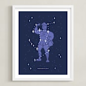 "Disney's Hercules Stars Are Born" - Art Print in Pruple by Rebecca Smith - Framed