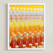 "Pop" - Art Print in vibrant orange by Erin Savage - Framed