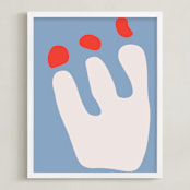 "Summer in Bloom" - Art Print in Meadow Blue by Kisco Print Shop - Framed