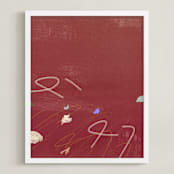 "Room Eleven 1" - Art Print in Crimson Red by Shiho Whitehead - Framed