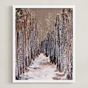 "Aspen Grove" - Art Print in Birch White by Emily Magone - Framed