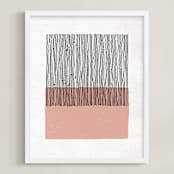 "Color Streak" - Art Print in Dusty Rose by Kiersten Garner - Framed