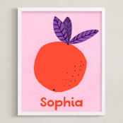 "My Fruity Family III" - Personalized Art Print in Citrus by Marta Crea - Framed