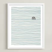 "Seal" - Art Print in white background by Jorey Hurley - Framed
