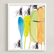 "Melted Popsicles" - Art Print in Summer Sorbert by Deborah Velasquez - Framed