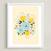 "Summer Days" - Art Print in Ivory by TM Stationery - Framed