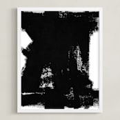 "Back in Black" - Art Print in Black and White by Ilana Greenberg - Framed