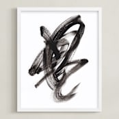 "Piezo" - Art Print in Black by Misty Hughes - Framed