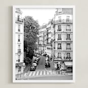 "Rue" - Art Print in Paris White by Krissy Bengtson - Framed