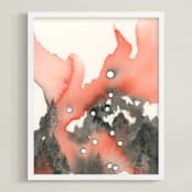 "Virgo Constellation" - Art Print in Carnelian Orange by Emily Magone - Framed