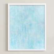 "Tranquil." - Art Print in Turquoise by Emily Magone - Framed