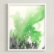 "Libra Constellation" - Art Print in Peridot Green by Emily Magone - Framed
