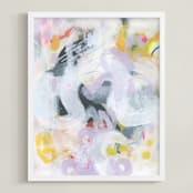 "Clouded Path 4" - Art Print in Gentle Lilac by Eunmee Studio - Framed