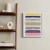 "Behind The Veil" - Art Print in Hot Yellow by HAPI ART - In a Room