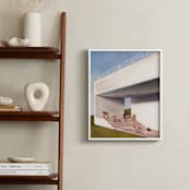 "Leisure, Interrupted" - Art Print in Sky Blue by Jordan M Gentry - In a Room