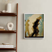 "After Muybridge" - Art Print in Sea Blue by Terrance Grace - In a Room