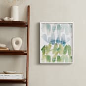 "Subtle Overlap" - Art Print in Leaf by Kelly Ventura - In a Room