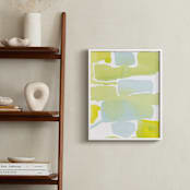 "Moss and Blue Stone" - Art Print in Moss Blue by Deborah Velasquez - In a Room