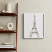 "Eiffel Tower in Pen" - Art Print in Warm Grey by Sharon Rowan - In a Room