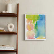 "Floating Color Globes" - Art Print in Earth Sky Blue by Deborah Velasquez - In a Room