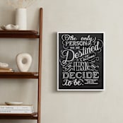 "Emerson Quote" - Art Print in Black & White by Amanda Paulson - In a Room