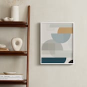 "Shuffle Series Uptown" - Art Print in Moody Blue by Jennifer Morehead - In a Room
