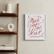 "Holiday Humor" - Art Print in Festive Red by Katie Craig - In a Room