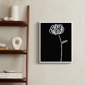 "Unfurling" - Art Print in Black by Skipper Designs - In a Room