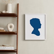 "Silhouette: Custom Print with Text" - Custom Print in Blueberry by Minted - In a Room