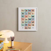 "Alphabet in Motion" - Personalized Art Print in Sherbet by Erica Krystek - In a Room