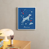 "Space Pup" - Personalized Art Print in Celestial by Kristin Mastoras - In a Room