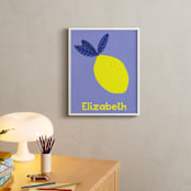 "My Fruity Family" - Personalized Art Print in Lemon by Marta Crea - In a Room