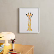 "baby animal.giraffe" - Art Print in merigold by Cass Loh - In a Room