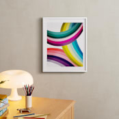 "Rainbow Waves" - Art Print in White by Jen Florentine - In a Room
