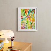 "Tropical" - Art Print in Sunny yellow by Alexandra Dzh - In a Room