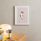 "Feline" - Art Print in Blush by Vivian Yiwing - In a Room