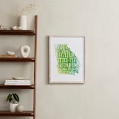 "Georgia on my Mind" - Art Print in lush green by chica design - In a Room